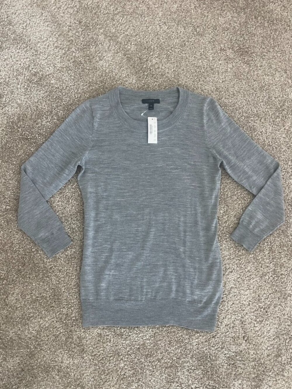NWT J.Crew Tippi 100% Merino Wool Sweater | Heather Gray | XS